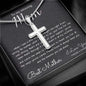 To My Mom Necklace, To My Beautiful Mom Necklace, Mother's Day Gift For Mom From Son, Thank You Mom Mother's Day Artisan Crafted Cross Necklace