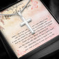 To My Boyfriend's Beautiful Mom Necklace - The Boy You Raised Into An Incredible Man - Necklace Gift For Boyfriend's Mom, Mother's Day Necklace Mother's Day Artisan Crafted Cross Necklace