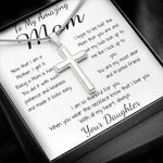 Mom Necklace - To My Amazing Mom Gorgeous Necklace for Mom from Daughter Mother's Day Gift Mother's Day Artisan Crafted Cross Necklace