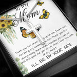 Mom Necklace, To My Mom Gift Necklace, Mother's Day Cute Gift For Mom, Mother Daughter Necklace Mother's Day Artisan Crafted Cross Necklace