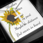 Mother Necklace - Mother Gift - Never Truly Part Mother's Day Necklace Mother's Day Artisan Crafted Cross Necklace