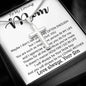 To My Loving Mom - Important Person In My Life Mother's Day Gift From Son Necklace Mother's Day Artisan Crafted Cross Necklace