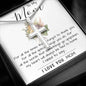 To My Mom - I Love You Mom, Mother's Day Necklace Mother's Day Artisan Crafted Cross Necklace