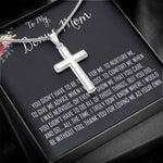 To My Bonus Mom Necklace, Thank You For Everything Mother's Day Gift For Mom Mother's Day Artisan Crafted Cross Necklace
