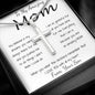 Mom Necklace - To Mom Necklace, Gift for Mom from Son Mother's Day Artisan Crafted Cross Necklace