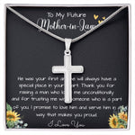 To My Future Mother In Law, Wedding For Her Mother's Gift Necklace Mother's Day Artisan Crafted Cross Necklace