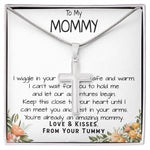 Mommy Necklace, To My Mommy Necklace, Gift For Mom To Be Necklace, Gift For First Time Mom, Expecting Mother Necklace, New Mom Necklace Gift Mother's Day Artisan Crafted Cross Necklace