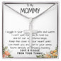 Mommy Necklace, To My Mommy Necklace, Gift For Mom To Be Necklace, Gift For First Time Mom, Expecting Mother Necklace, New Mom Necklace Gift Mother's Day Artisan Crafted Cross Necklace
