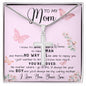 To My Mom Necklace Gift From Son Mother's Day Artisan Crafted Cross Necklace