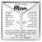 To My Loving Mom Necklace Gift I Need To Say Mom I Love You Gift For Her Mother's Day Necklace Mother's Day Artisan Crafted Cross Necklace