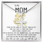 Mom Necklace Gift - To My Mom Necklace - Thank You For Giving Me The Best Things In Life Mother's Day Artisan Crafted Cross Necklace