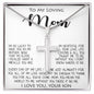 To My Loving Mom Gift for Mother Necklace Sentimental Mothers Day Thoughtful Present From Son Mother's Day Artisan Crafted Cross Necklace