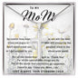 To My Mom Necklace Greatest Mom Mother's Day Gift Necklace Mother's Day Artisan Crafted Cross Necklace