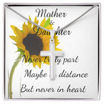 Mother Necklace - Mother Gift - Never Truly Part Mother's Day Necklace Mother's Day Artisan Crafted Cross Necklace