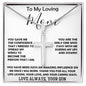 To My Loving Mom - Love Always Your Son Necklace Mother's Day Artisan Crafted Cross Necklace