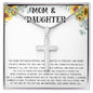 Mom Necklace, Mother Daughter Necklace, Gift For Mom, Mom Necklace, Birthday Gift Necklace Mother's Day Artisan Crafted Cross Necklace