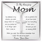 Mom Necklace - To Mom Necklace, Gift for Mom from Son Mother's Day Artisan Crafted Cross Necklace
