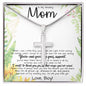 To My Amazing Mom Necklace From Son Little Boy You Taught Me Right Mom Birthday Gift For Her Mother's Day Necklace (1) Mother's Day Artisan Crafted Cross Necklace
