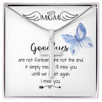 Mom Necklace - I'll Miss You Untill We Meet Again - Mother's Day Gift Mother's Day Artisan Crafted Cross Necklace