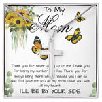 Mom Necklace, To My Mom Gift Necklace, Mother's Day Cute Gift For Mom, Mother Daughter Necklace Mother's Day Artisan Crafted Cross Necklace