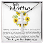 Mom Necklace, To My Mother Necklace Gift For Mom, Mother's Day Necklace From Daughter Son Mother's Day Artisan Crafted Cross Necklace
