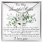 Mom Necklace, Son To My Mother Necklace On Wedding Day Gift For Mom, Mother Of The Groom Gift From Groom Mother's Day Artisan Crafted Cross Necklace