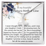 Mother-In-Law Necklace, Necklace Gift For Future Mother-In-Law From Future Son-In-Law, To My Future Mother-In-Law Mother's Day Artisan Crafted Cross Necklace