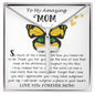 Mom Necklace Gift - To My Amazing Mom - From Son - Beautiful Gift Set Mom Necklace Mother's Day Artisan Crafted Cross Necklace