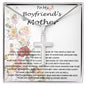 Mother-In-Law Necklace, To My Boyfriend's Mom Gift, Future Mother-In-Law Necklace Mother's Day Artisan Crafted Cross Necklace