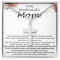 Mom Necklace, Mother-In-Law Necklace, Necklace Gift To My Boyfriend's Mom Gift, Future Mother-In-Law Necklace Mother's Day Artisan Crafted Cross Necklace