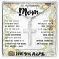 To My Mom - You Are The World Mother's Day Necklace Mother's Day Artisan Crafted Cross Necklace