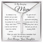 Mom Necklace - Gift for Mom from Daughter, Mother's Day Gift Mother's Day Artisan Crafted Cross Necklace