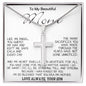 To My Beautiful Mom - I'm So Blessed That You Are My Mother - Love Your Son, Mother's Day Necklace Mother's Day Artisan Crafted Cross Necklace