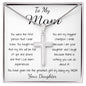 Mom Necklace - To Mom Necklace, Gorgeous Necklace for Mom from Daughter Mother's Day Artisan Crafted Cross Necklace