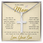 To My Loving Mom Necklace You Are Important To Me Gift For Her Mother's Day Mother's Day Necklace Mother's Day Artisan Crafted Cross Necklace