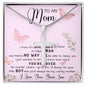 To My Mom Necklace Gift From Son Mother's Day Necklace Mother's Day Artisan Crafted Cross Necklace