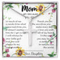 To My Mom Neckalce - Thank You For Sacrifices You Make Every Day Mother's Day Gift Mother's Day Artisan Crafted Cross Necklace