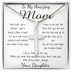 Mom Necklace - To My Amazing Mom Gorgeous Necklace for Mom from Daughter Mother's Day Gift Mother's Day Artisan Crafted Cross Necklace