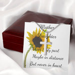Mother Necklace - Mother Gift - Never Truly Part Mother's Day Necklace Mother's Day Artisan Crafted Cross Necklace