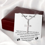 Mom Necklace, Mom To Be Necklace, Pregnancy Gift For Mom To Be, Mommy Present From Unborn Baby, Gift For Expecting Moms Mother's Day Artisan Crafted Cross Necklace