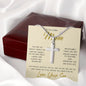 To My Loving Mom Necklace You Are Important To Me Gift For Her Mother's Day Mother's Day Necklace Mother's Day Artisan Crafted Cross Necklace