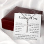 To My Loving Mom - Your Warmth Gve Me Comfort Mother's Day Gift Necklace Form Daughter Mother's Day Artisan Crafted Cross Necklace