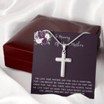 Daughter Necklace, Daughter loss of mom necklace gift, mother passing, loss of mother, sympathy In Memory Of Your Mother Necklace Mother's Day Artisan Crafted Cross Necklace