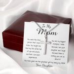 Mom Necklace - To Mom Necklace, Gorgeous Necklace for Mom from Daughter Mother's Day Artisan Crafted Cross Necklace