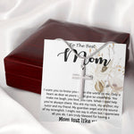 Mom Necklace, Best Mother's Day Gift - To My Mom Best Necklace Mother's Day Artisan Crafted Cross Necklace