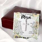 To My Mom - You Are The World Mother's Day Necklace Mother's Day Artisan Crafted Cross Necklace