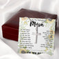 To My Mom - You Are The World Mother's Day Necklace Mother's Day Artisan Crafted Cross Necklace