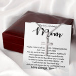 To My Loving Mom - Important Person In My Life Mother's Day Gift From Son Necklace Mother's Day Artisan Crafted Cross Necklace
