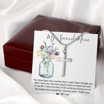 Mom Necklace, Bonus Mom Necklace Gift For Stepmom Necklace Mother's Day Artisan Crafted Cross Necklace