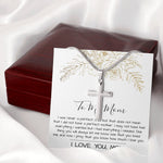 Mom Necklace Mother's Day Gift, To My Mom Necklace, Gift For Mom,  Mother's Day Necklace Mother's Day Artisan Crafted Cross Necklace